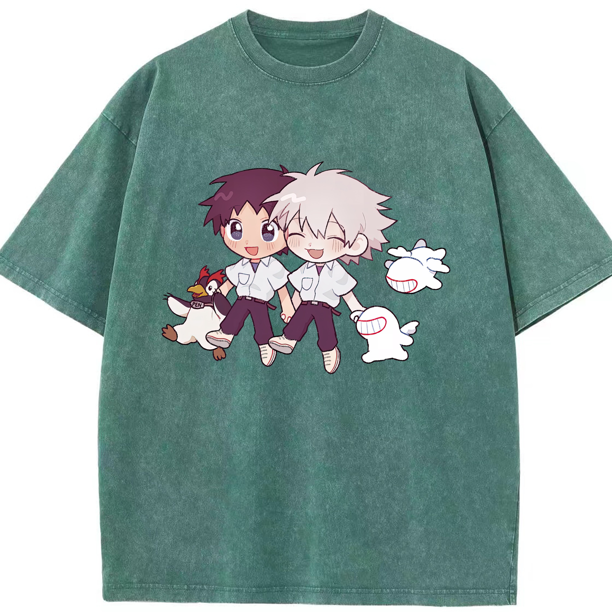 （画像用） EVA 新世紀エヴァンゲリオン 綿100% ヴィンテージ風 半袖Tシャツ（フロントプリント）